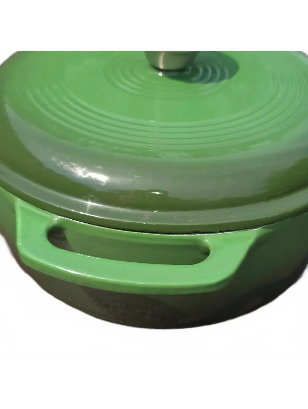 2.5 QT Enameled Cast Iron Dutch Oven with Lid Nonstick Cookware for Baking Green